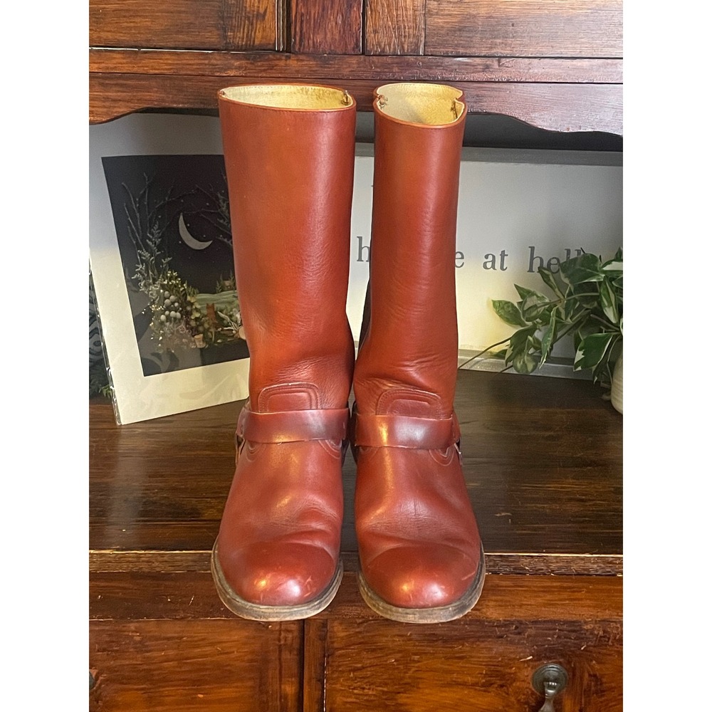 Frye Boots Leather 12R Harness‎ Riding  Boots Vintage Made in USA Size 10D